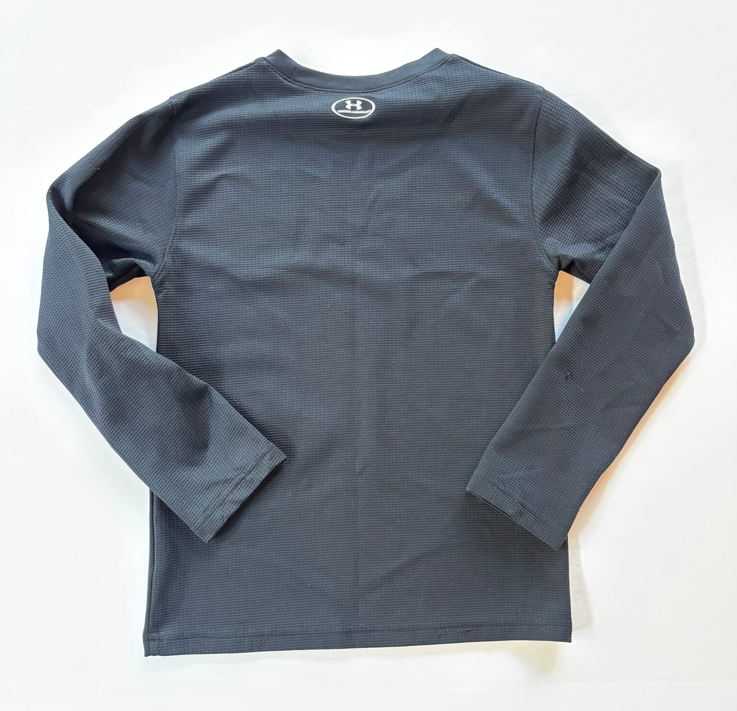 #101 Under Armour Waffle Knit Logo Long Sleeve Boys Size Small/7