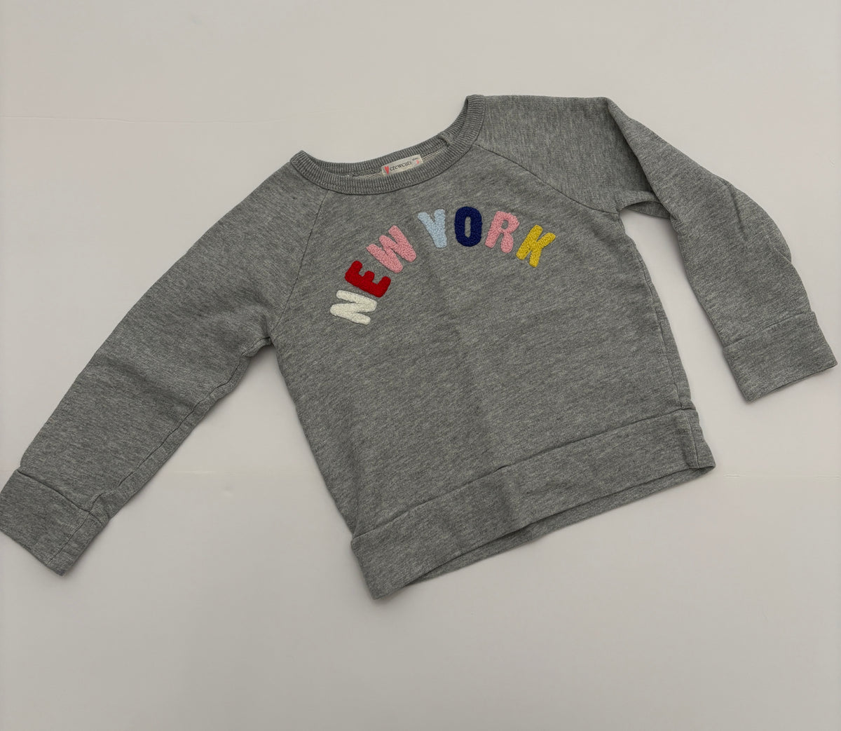 #121 girls 3 Crewcuts New York sweatshirt, EUC