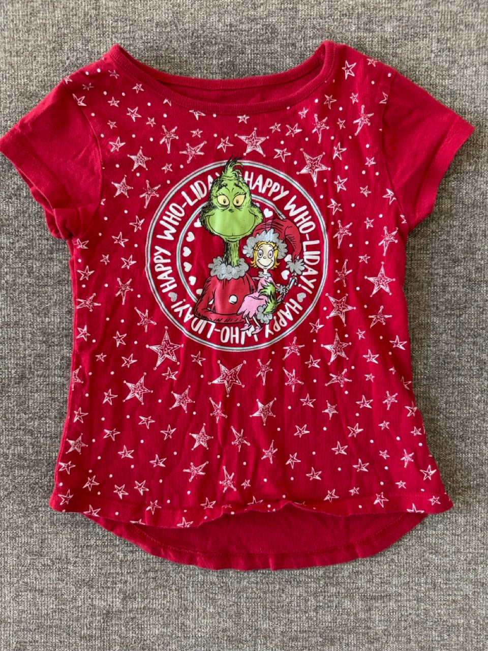 Seller #114 The Grinch red t-shirt girls size 5