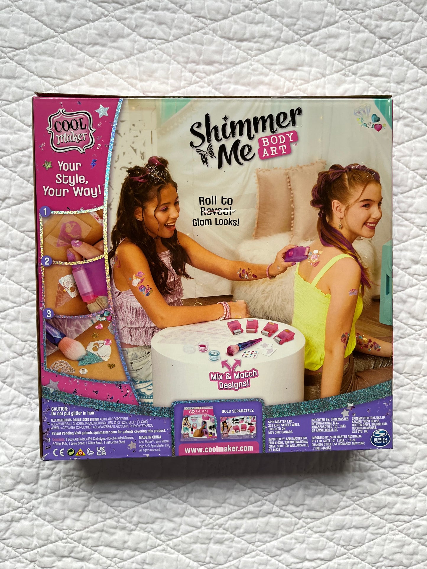 Seller #113 NEW Shimmer Me Body Art Roll-On Glitter Tattoos