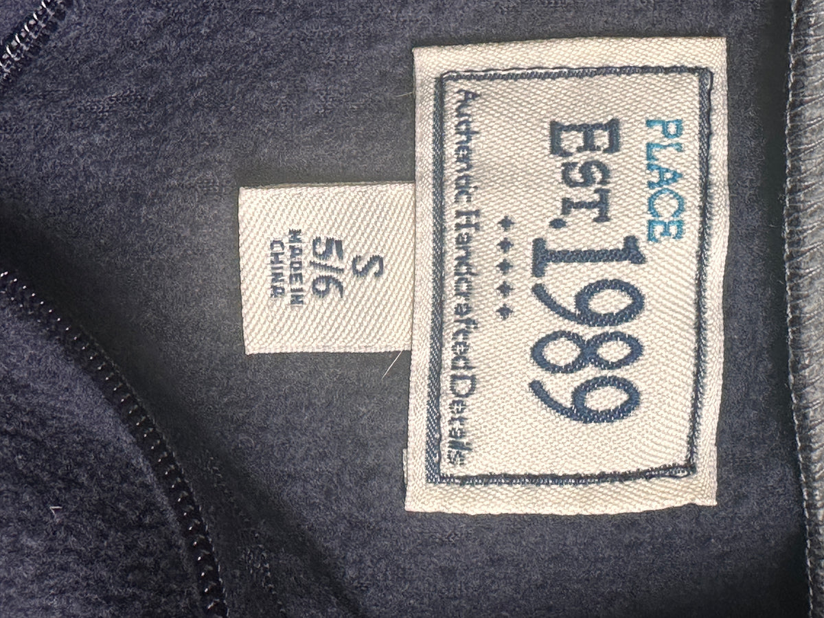 #163 Children's Place Black Fleece Quarter-Zip - size S (5/6) - EUC