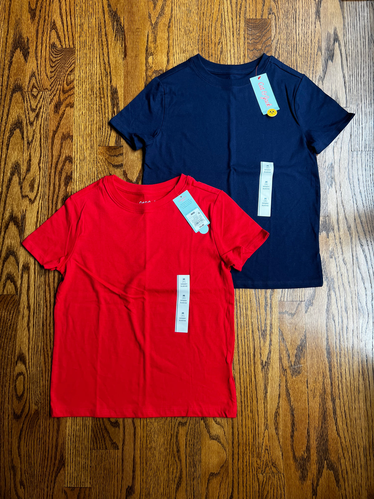 Seller #115 - Cat & Jack Boys M (8) Tees, Navy & Red, NWT