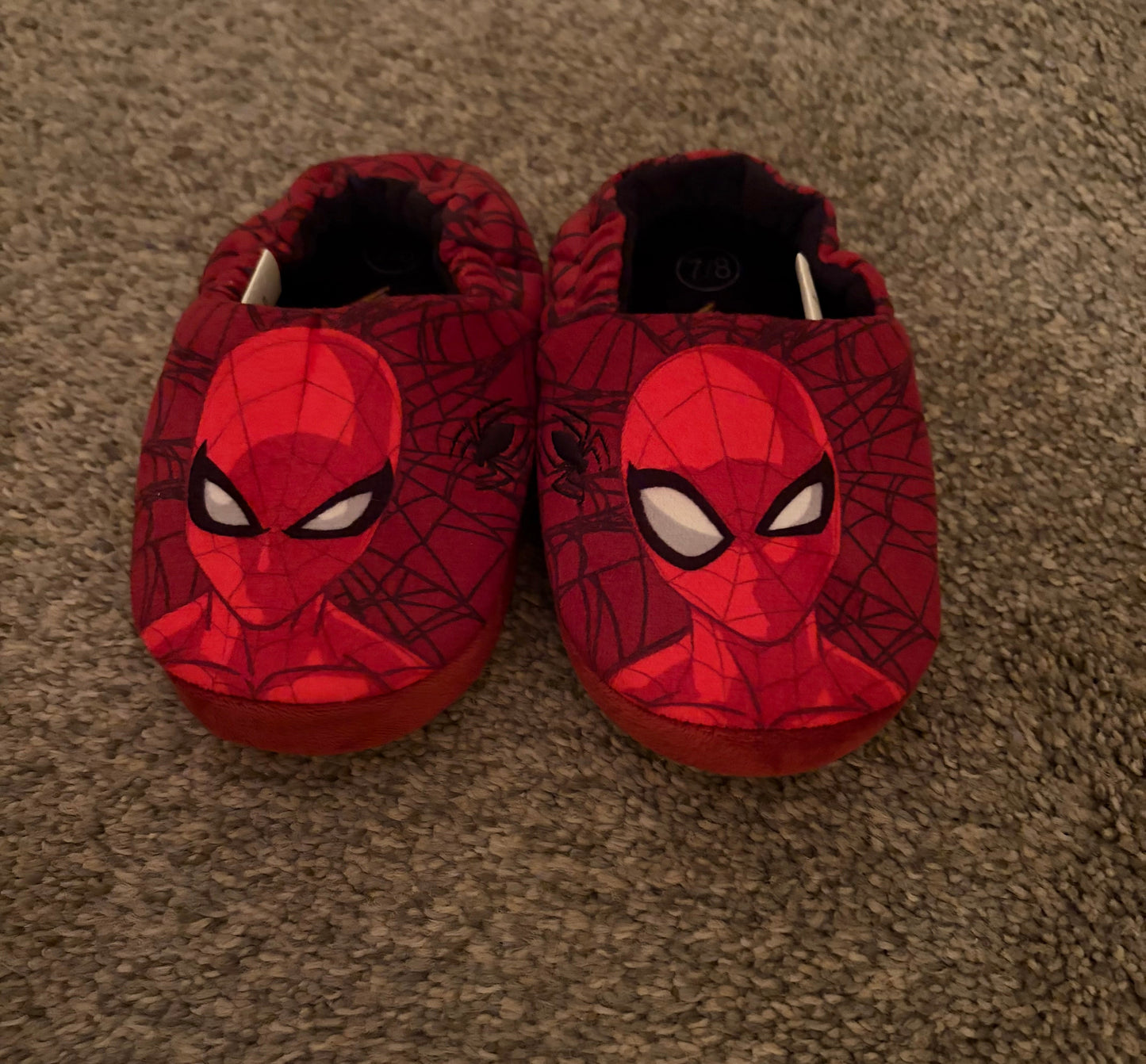 REDUCED Seller #119 Boys 7/8 Spider-Man Slippers NWOT