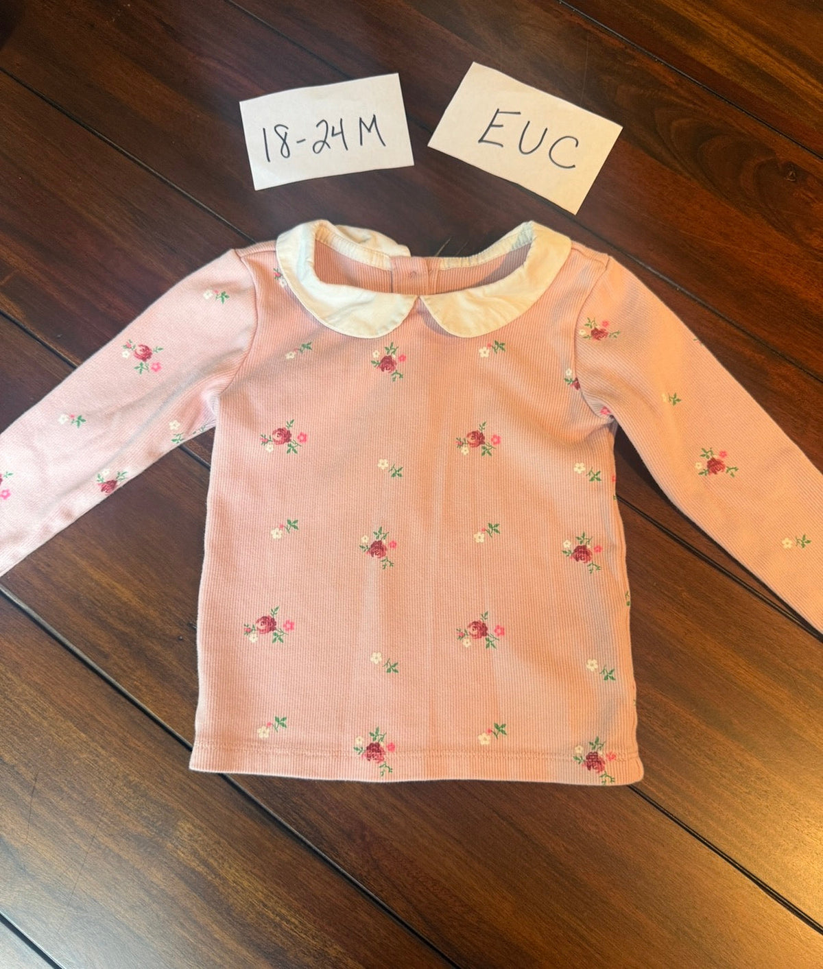#51 Girls 18-24M Baby Gap Floral Collared Shirt