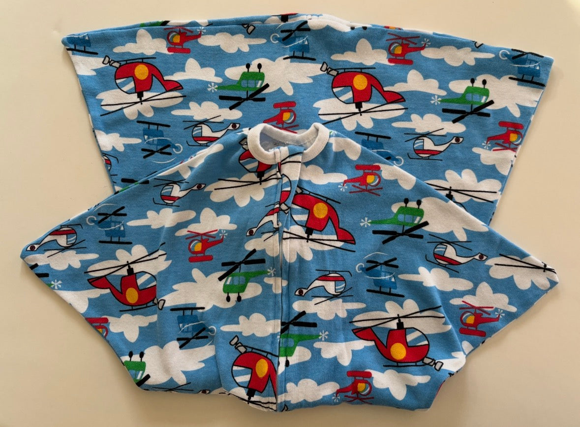 #75 Helicopter Zipadee-Zip Sleepsack Swaddle Small 3-6 Month