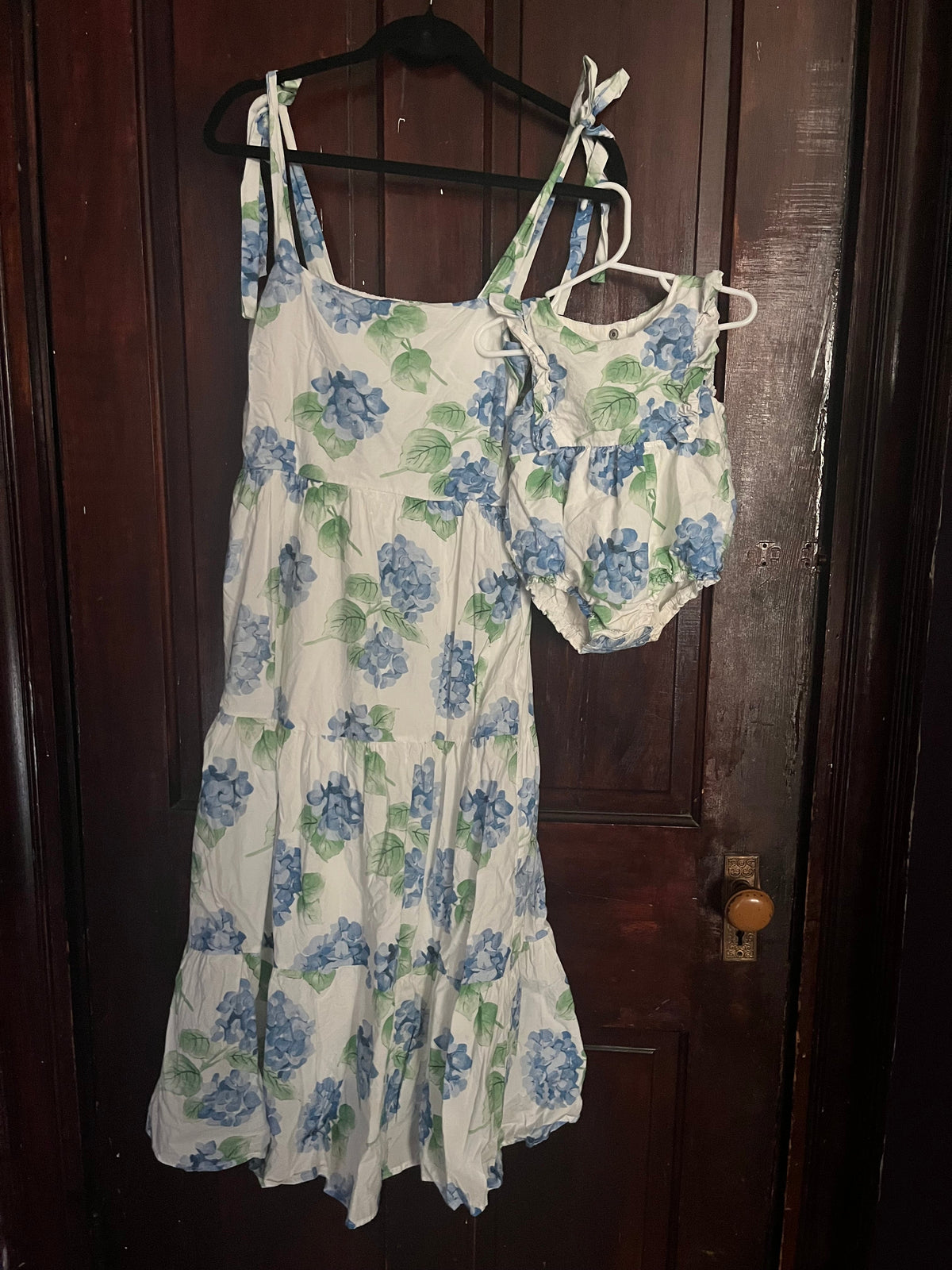 Seller #13 Pink Lily Mommy & me matching dress & bubble romper - Women size M, baby size 12-18 months