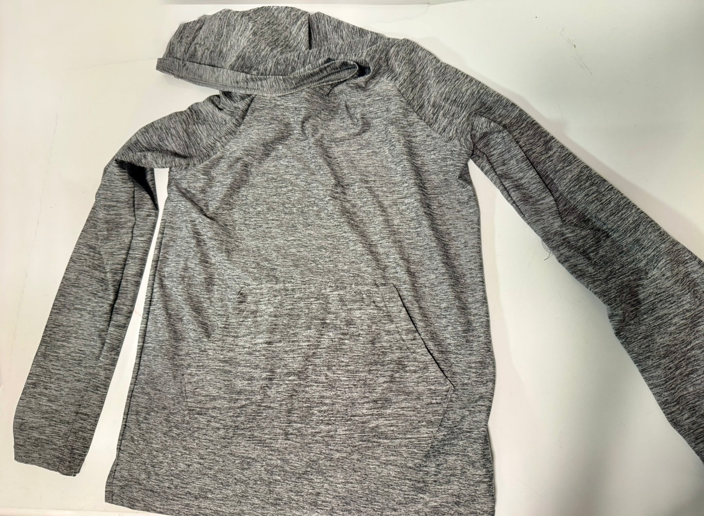 #155 Class Club grey athletic long sleeve hoodie, size 6-7
