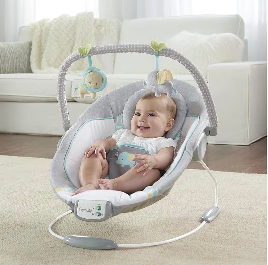 #132 - REDUCED - Ingenuity: Soothing Baby Bouncer Infant Seat with Vibrations & Toy Bar