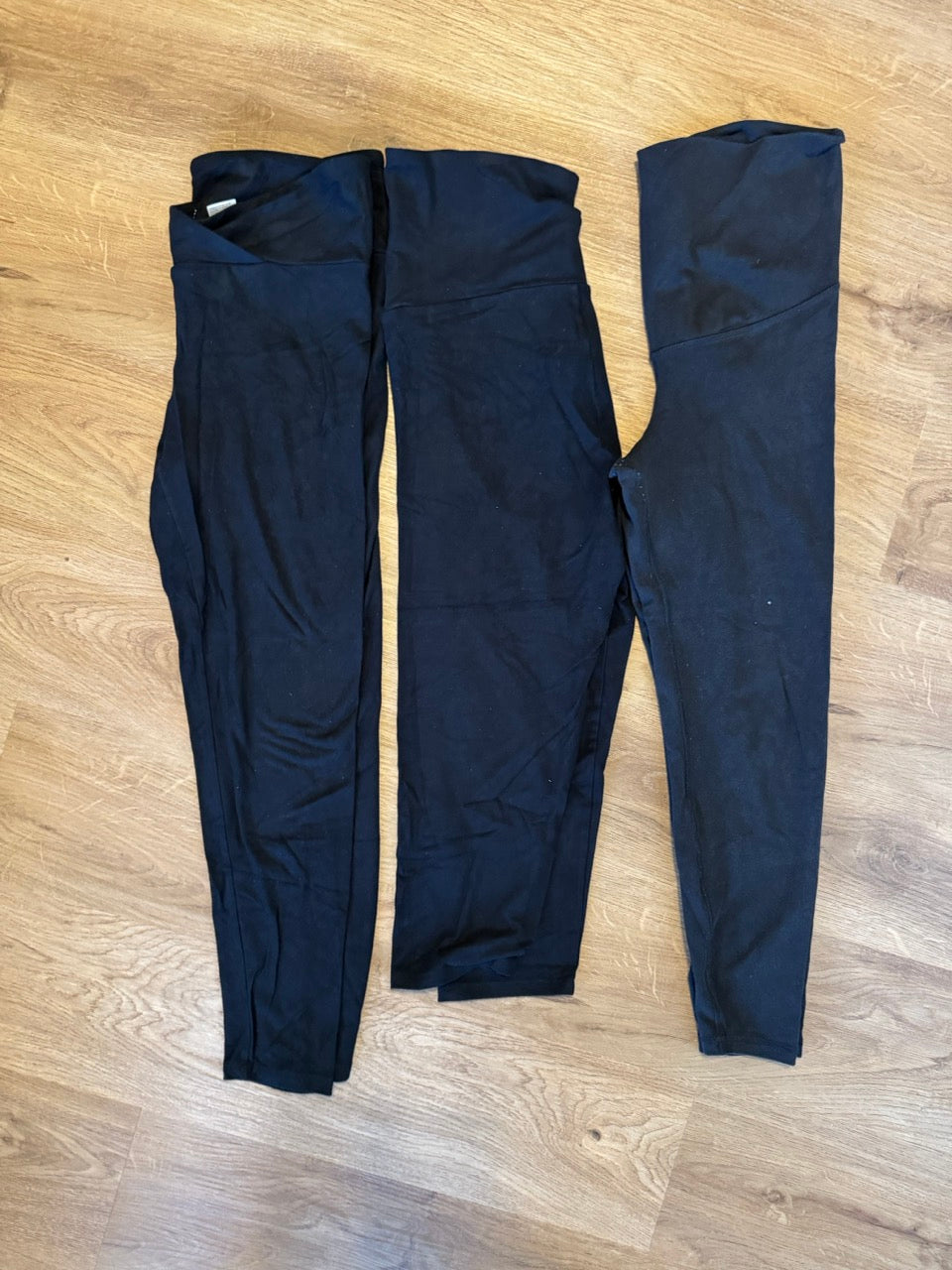 Seller #114 black maternity leggings 2 Gap and 1 old navy