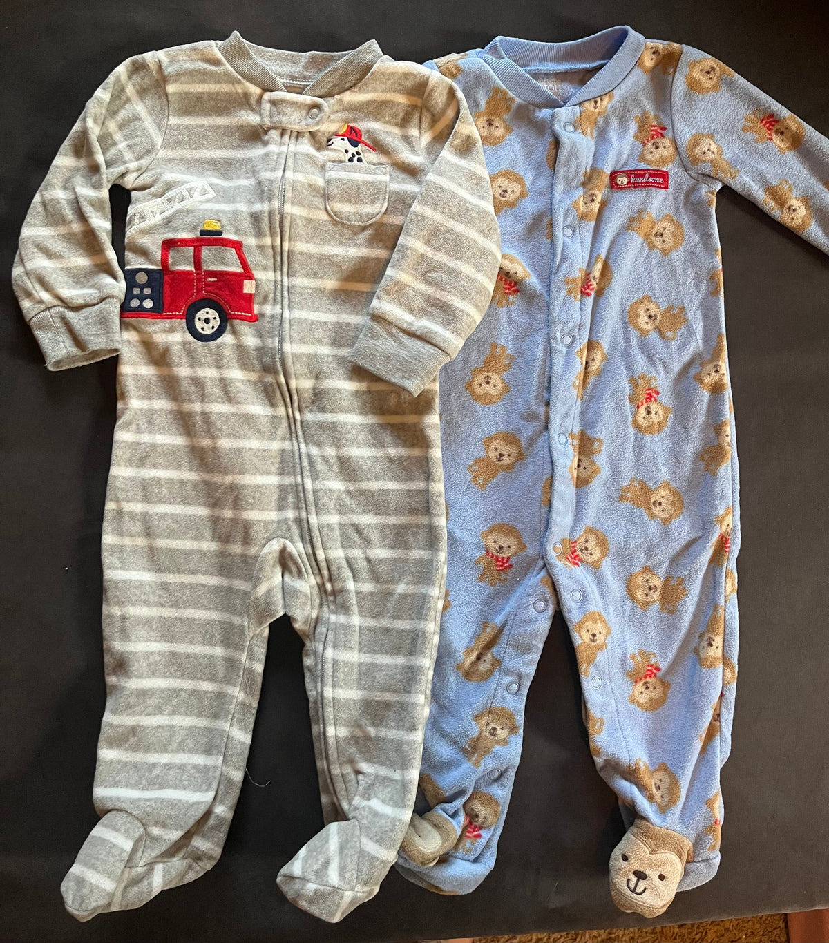 Seller #13 Carter’s boys 9 months fleece sleepers, 2