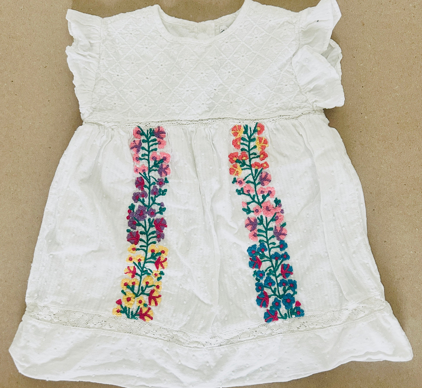 #15 Zara 18-24m Embroidered Dress (washed never worn)