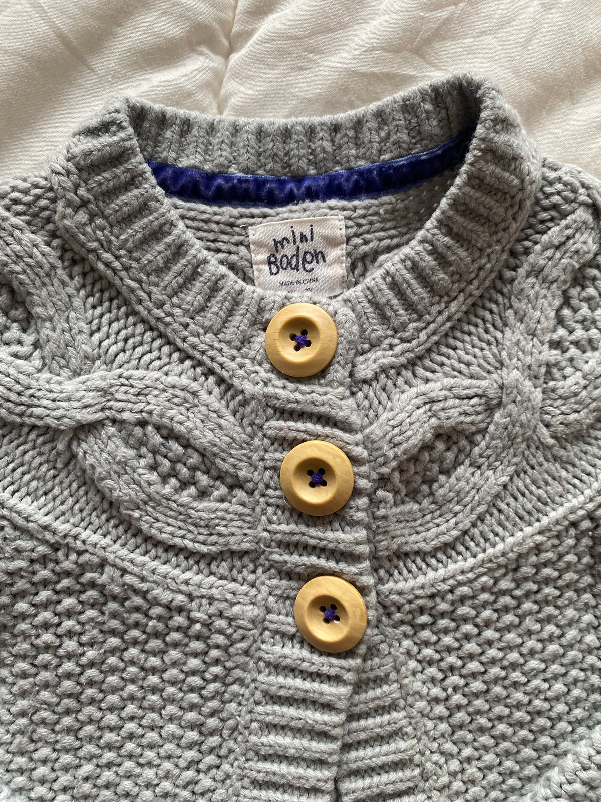 Seller 59 Baby Boden girls 1.5-2 yr gray cardigan