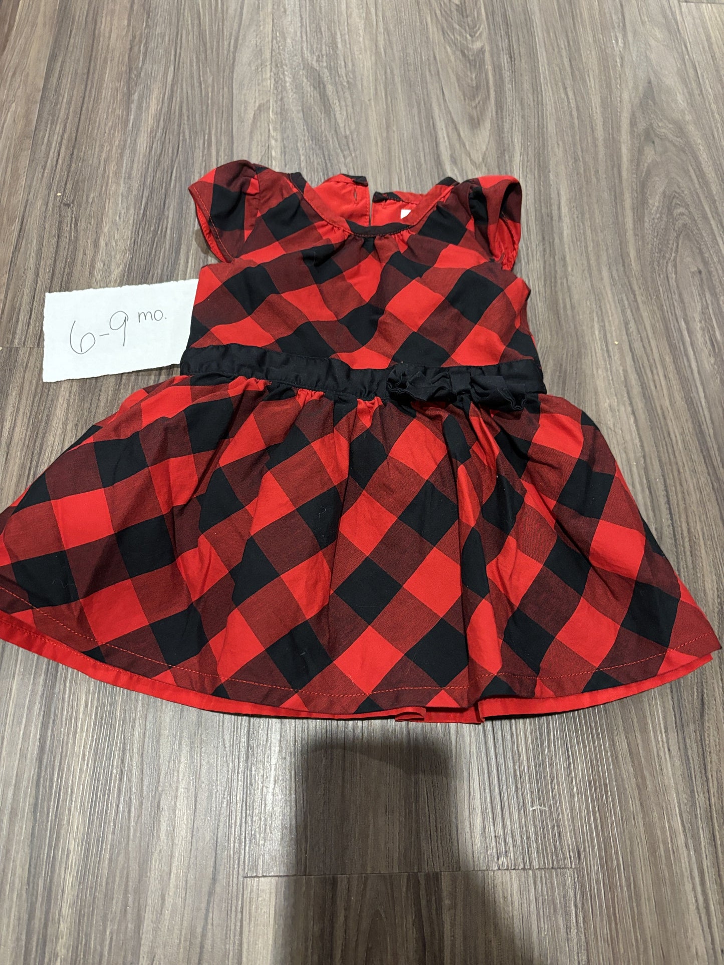 #138 - 6-9 Mo - EUC Carters - Christmas Plaid Dress - PU 45236