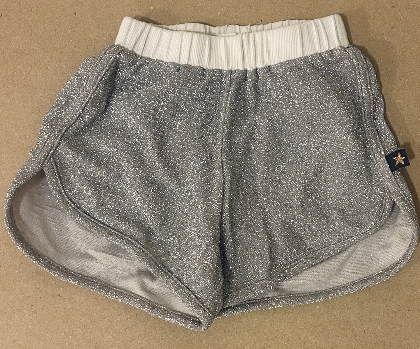 #15 Petite Hailey 3t Sparkly Silver Shorts