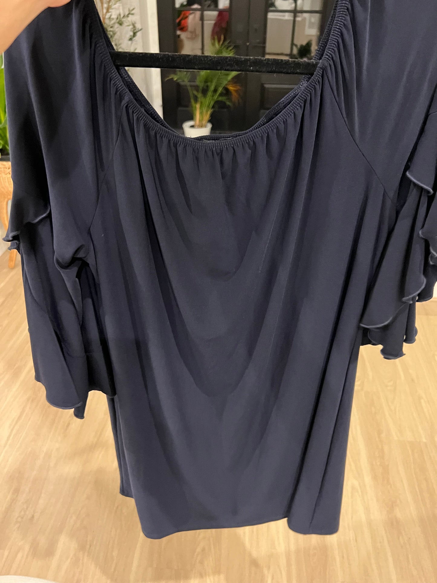 #46 womens XL Navy Dress- stretchy