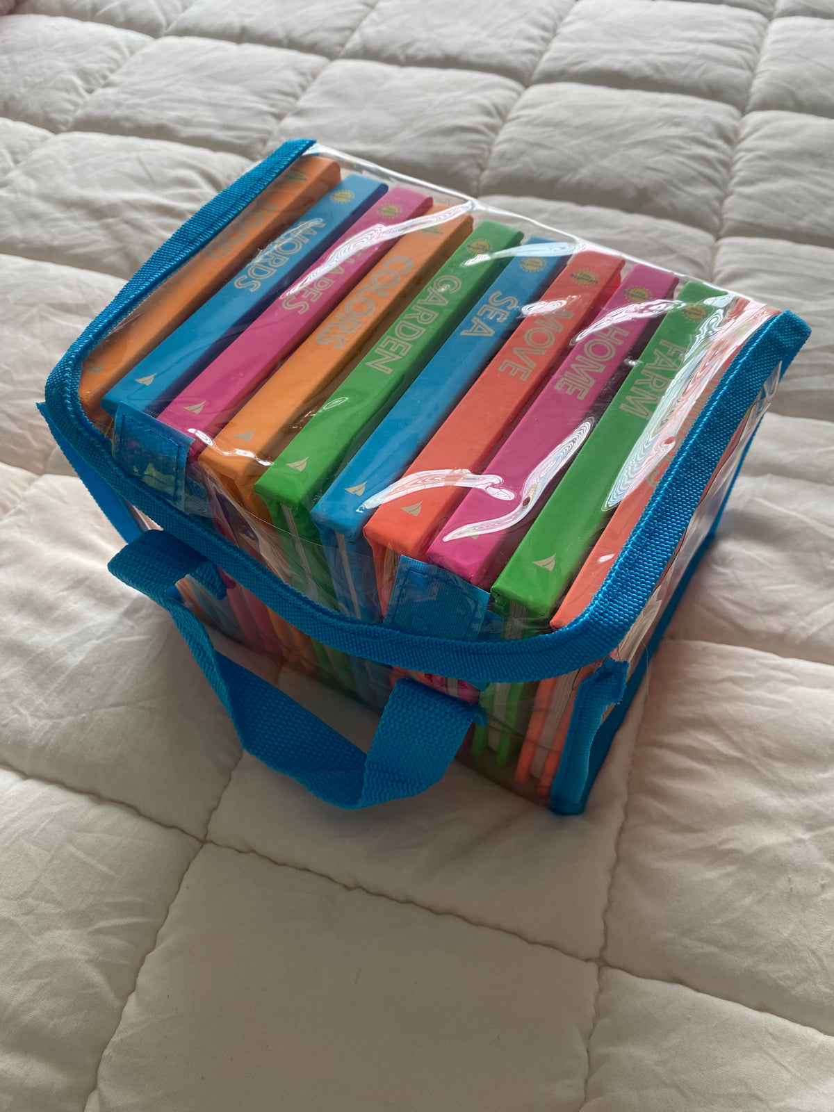 Seller 59 set of 10 First Words board books with carrying case
