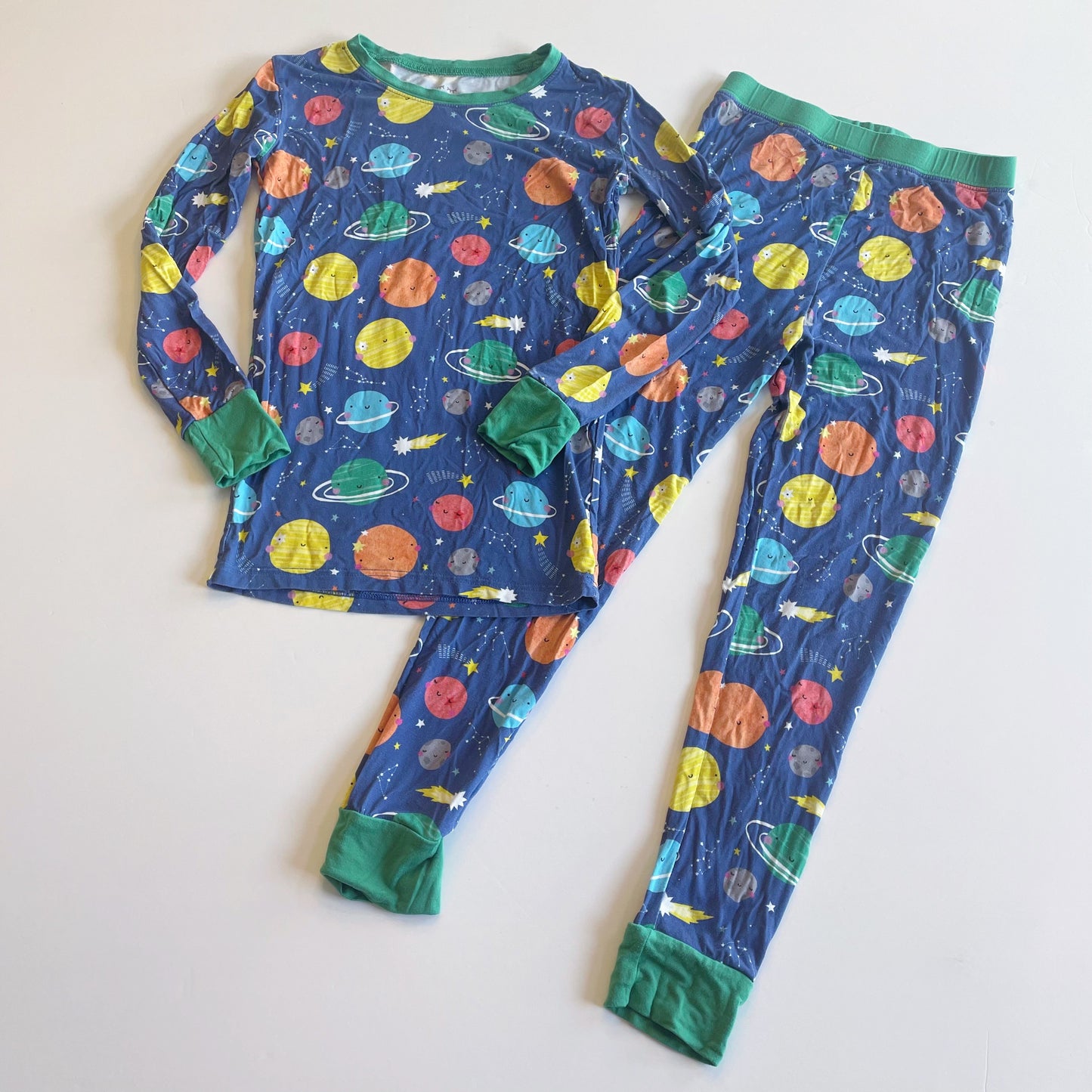 #118 | Size 9/10 | Little Sleepies Boys Planet Pajamas