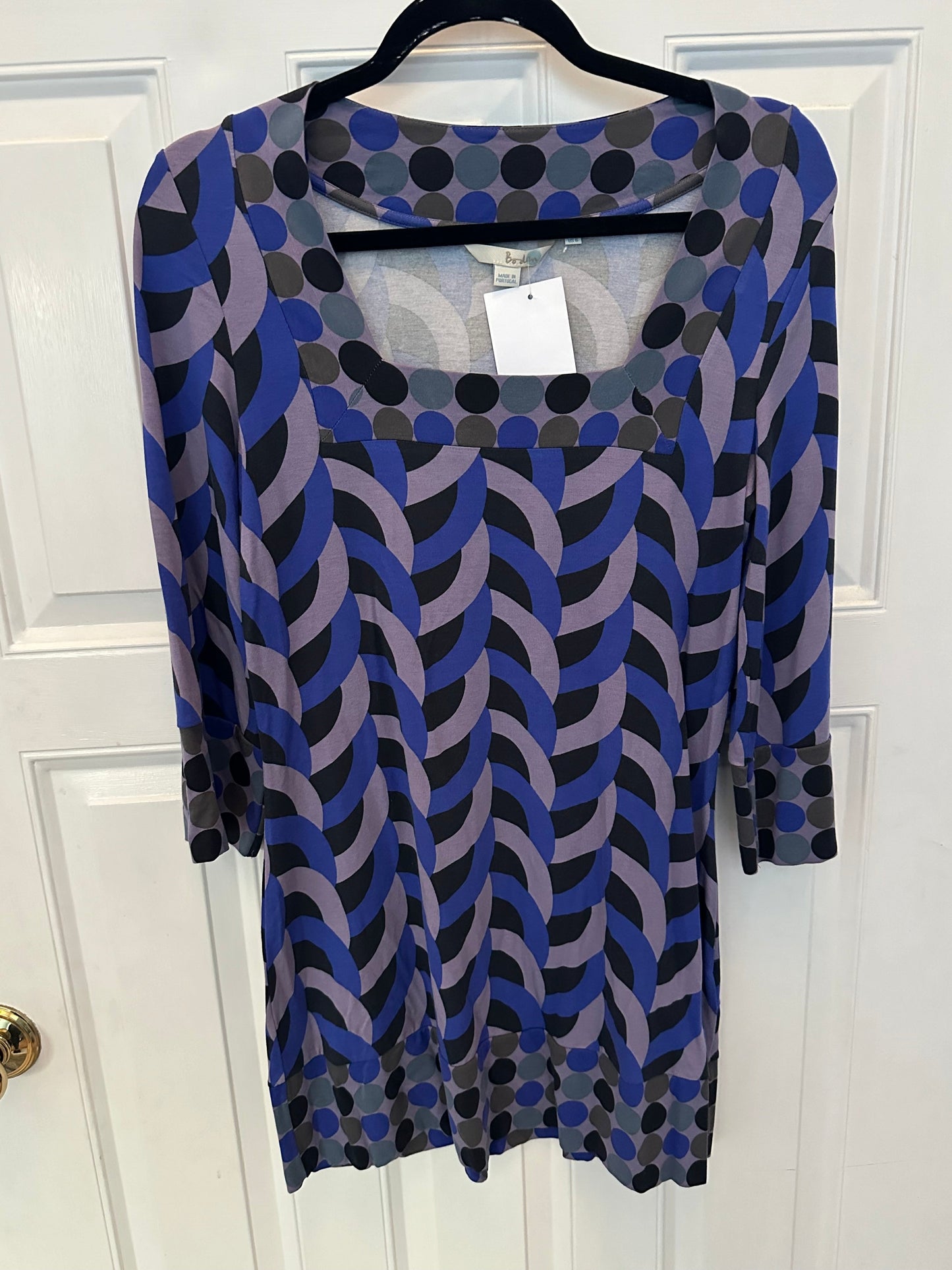 #133 Women’s Boden Tunic Shirt Dress Cotton Purple Sz 6