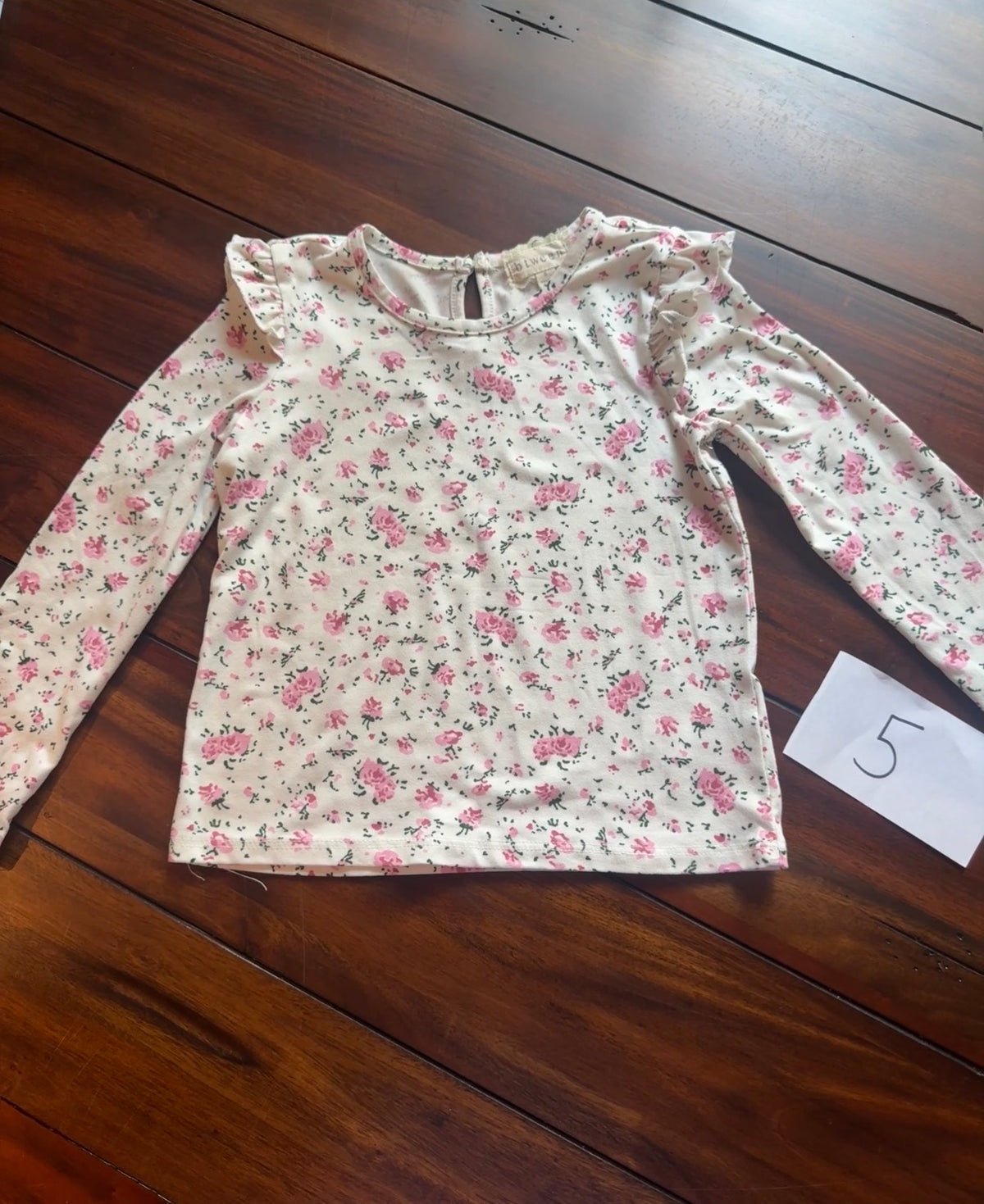 #51 Btween Girl 5 Rosebud Long Sleeve Shirt