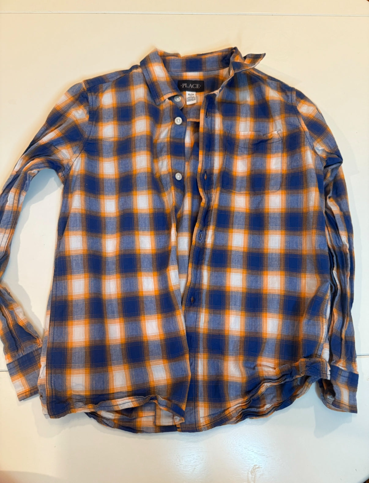 136 EUC Childrens Place Flannel Shirt 10/12