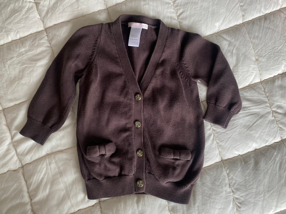 Seller 59 Janie and Jack 12-18 mo brown cardigan
