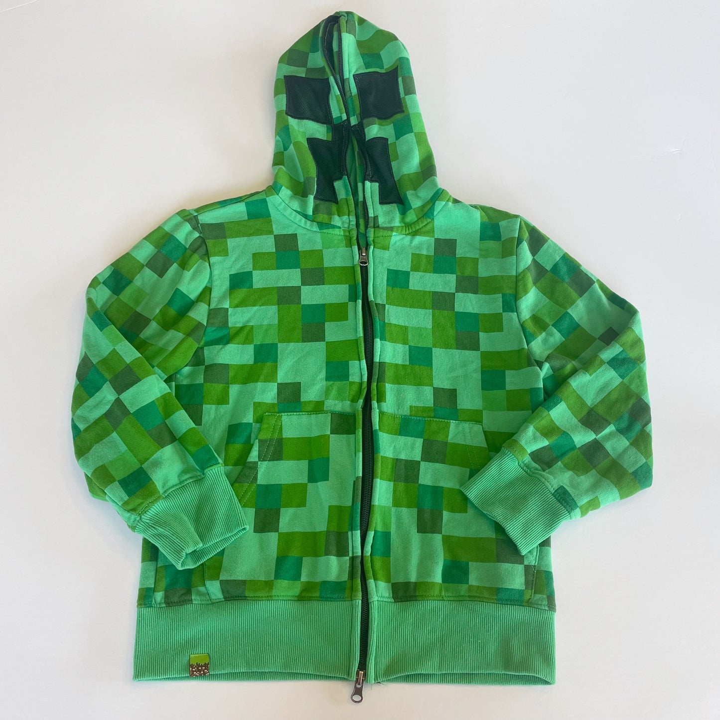 #118 | Size M | Minecraft Boys Zip Up Hoodie Creeper
