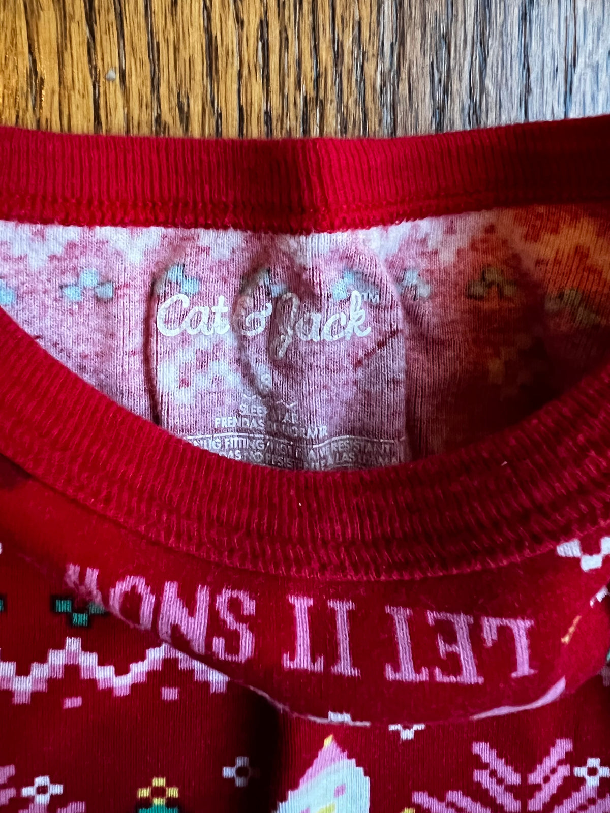 Seller #115 - Cat & Jack Girls 8 Red Holiday Pajamas, VGUC