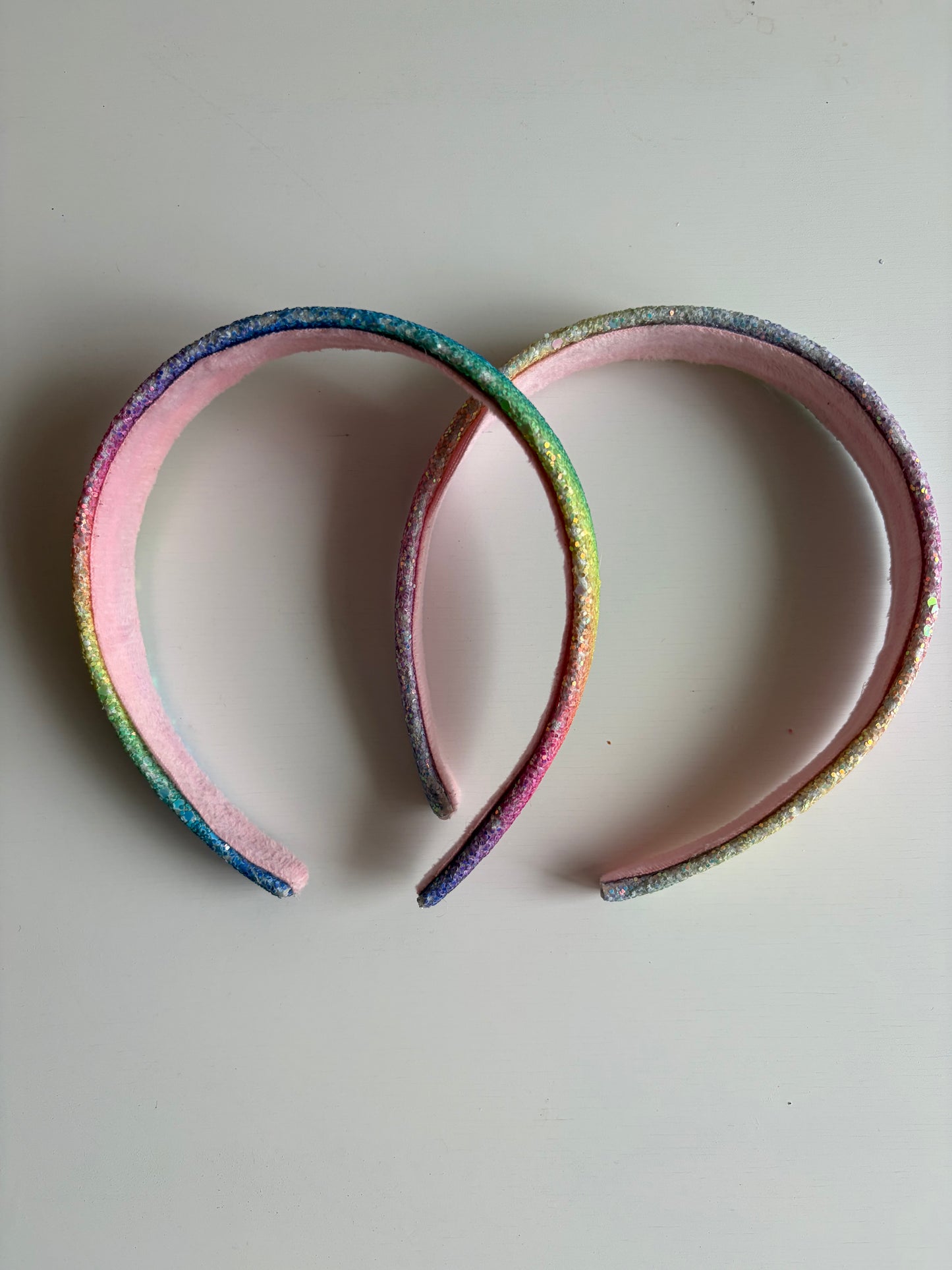 Seller 22 girls sparkle rainbow headbands