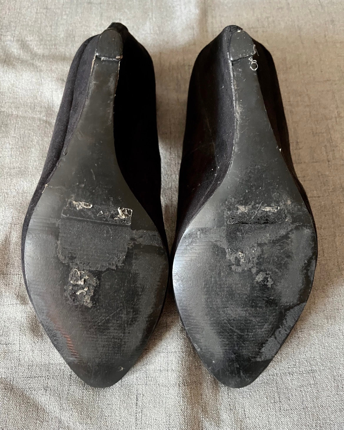 Seller #13 Express women’s size 8 black wedge shoes - worn once!