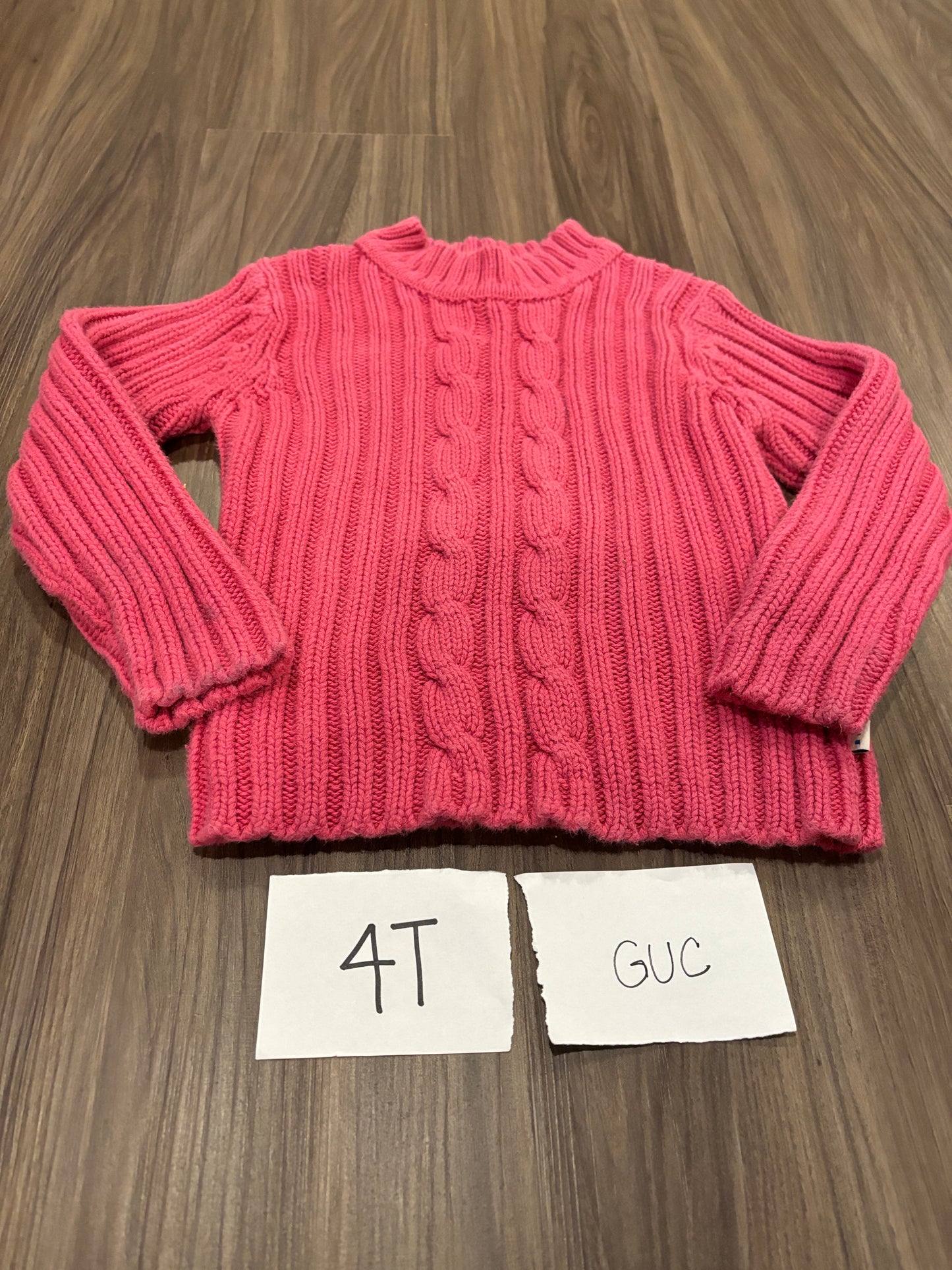 #138 - 4T - GUC Pink Sweater - PU 45236
