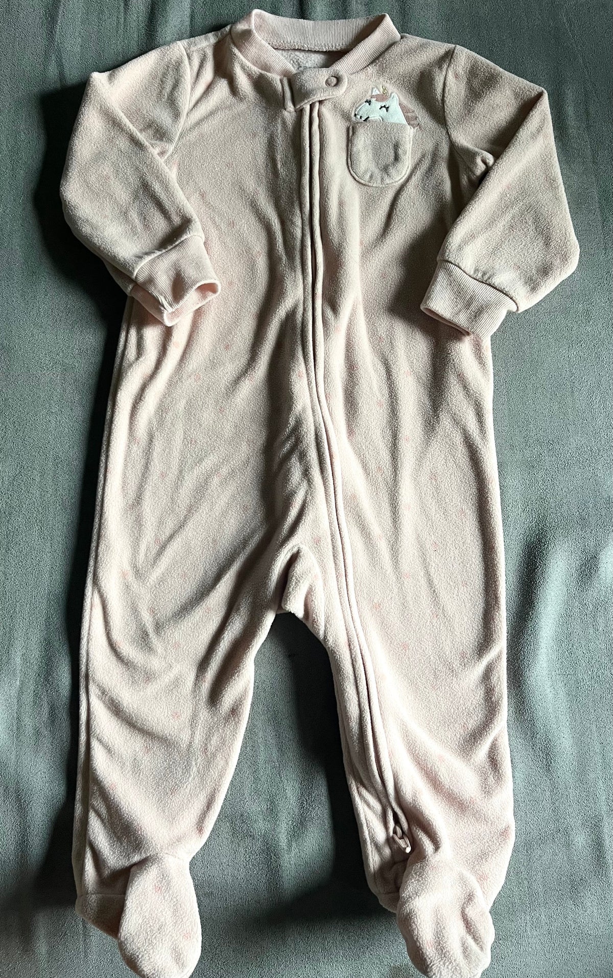 Seller #13 Carter’s girls 9 months fleece sleeper
