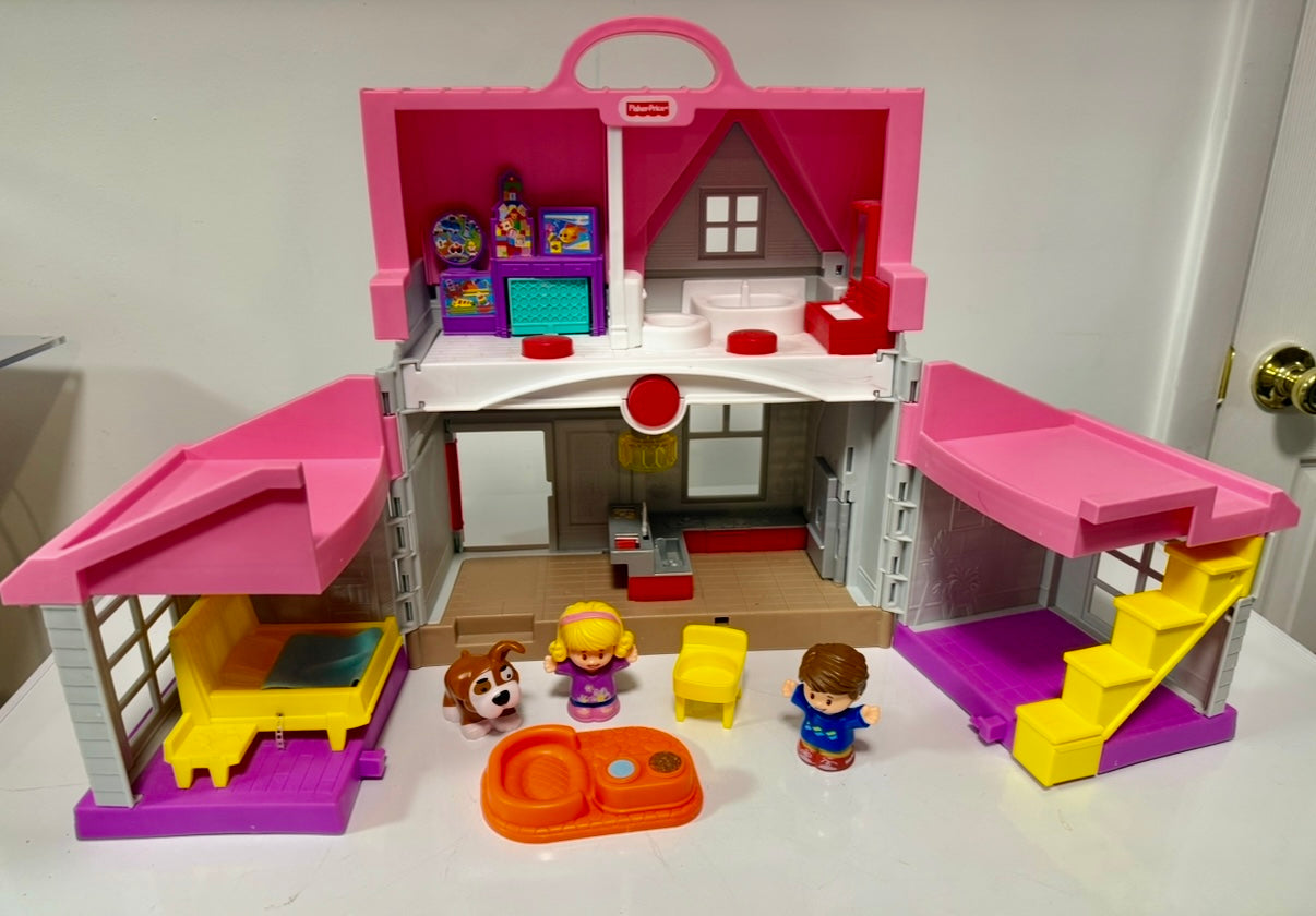 #155 Little People doll house with accessories