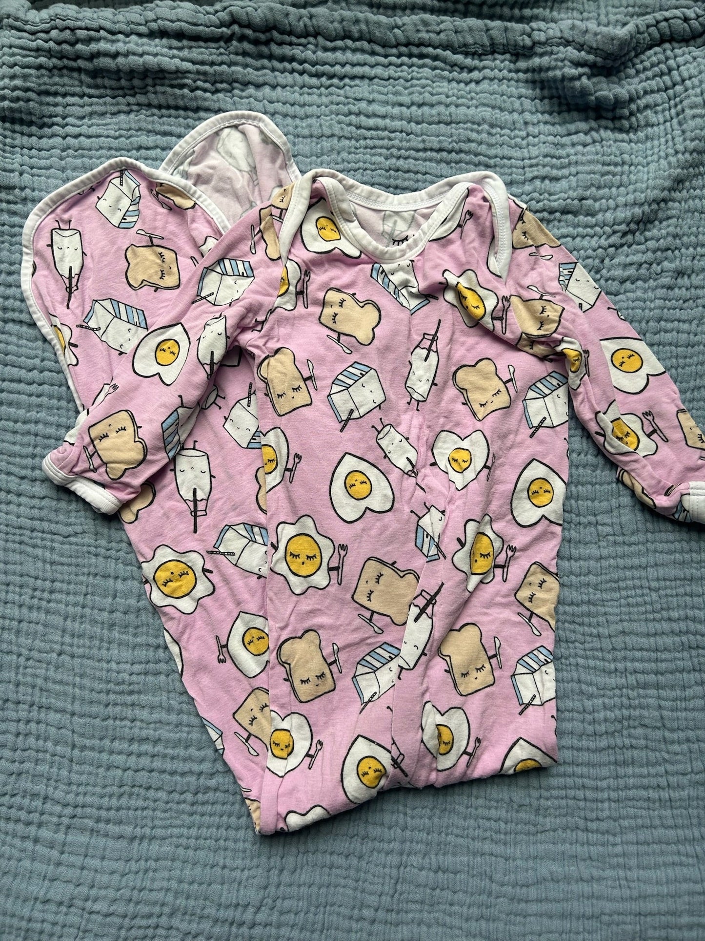 Seller 128 - REDUCED Little Sleepies Breakfast Buddies Newborn Gown