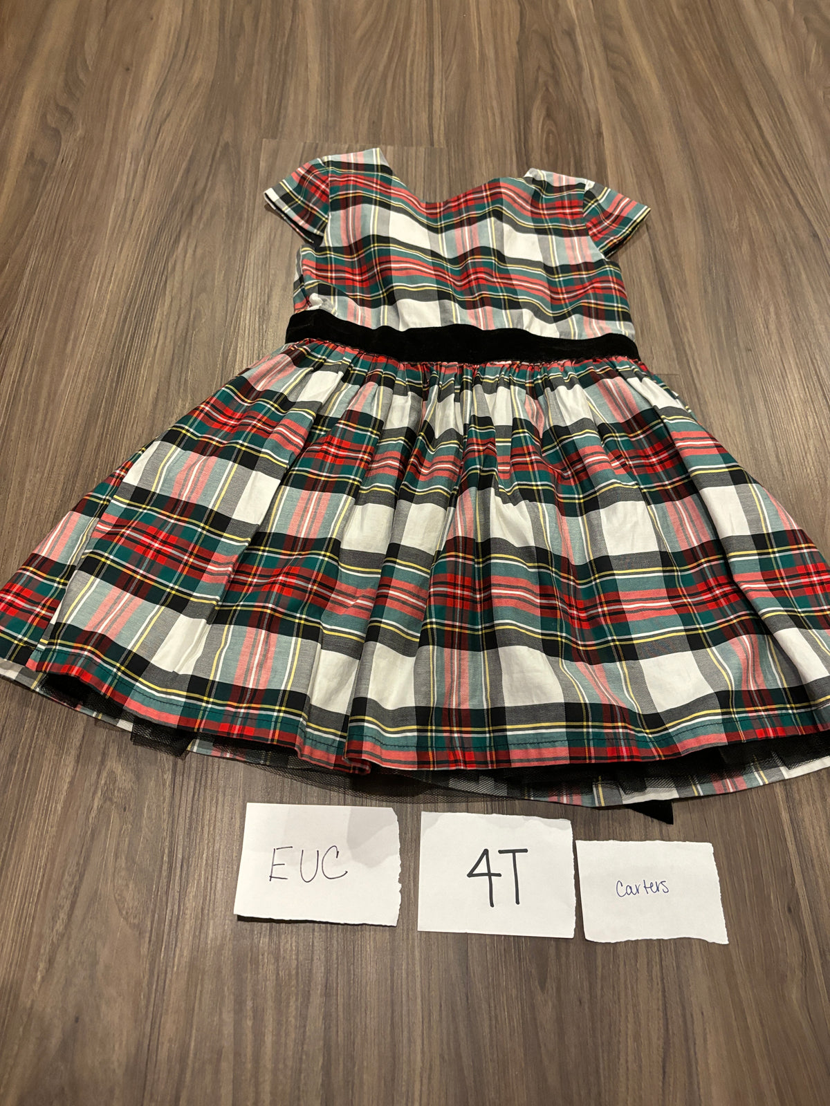 #138 - 4T EUC Carters Holiday Plaid Dress