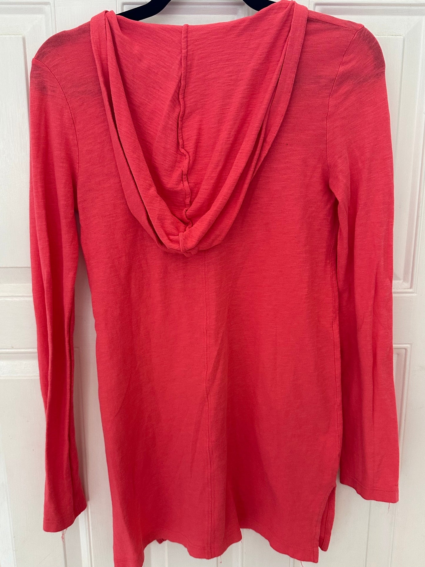 #133 Lilly Pulitzer Pink Tunic Sz Small Cotton Top Hooded