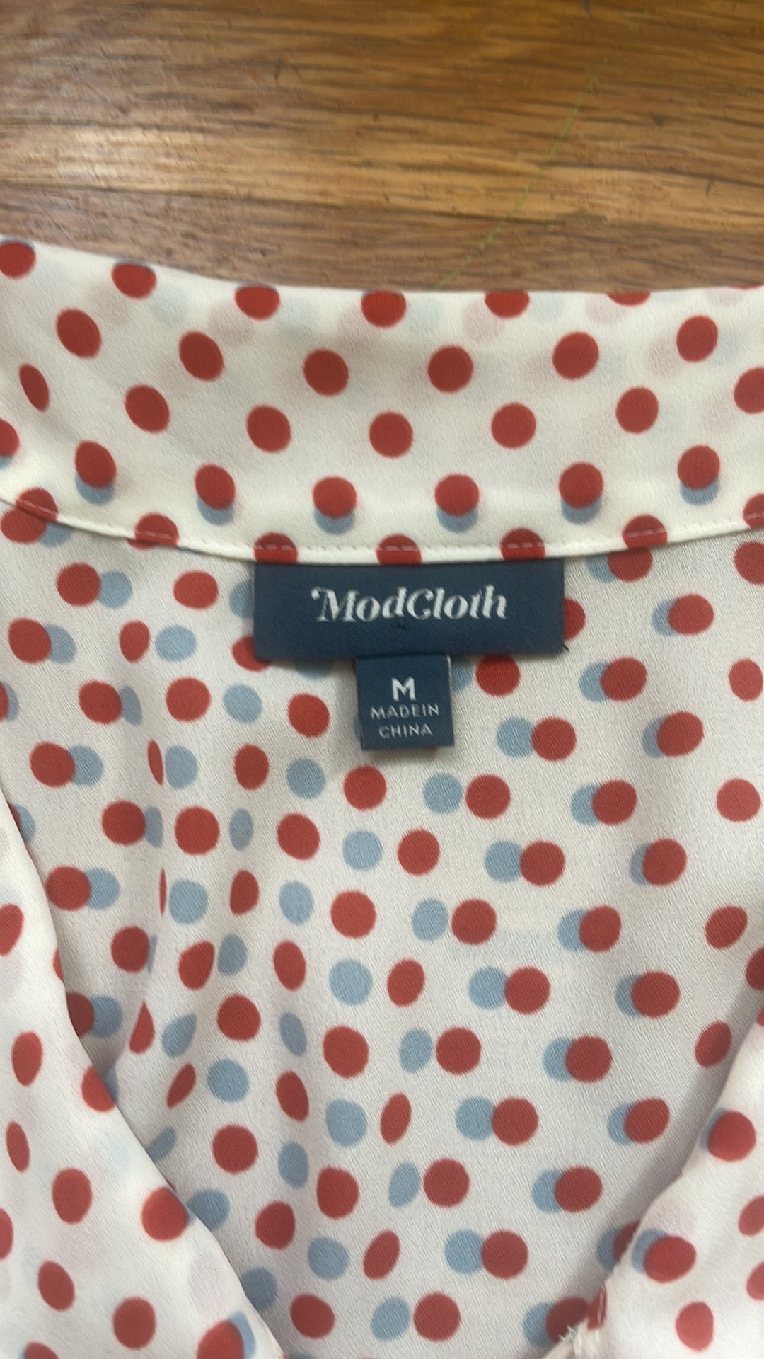 #116 Modcloth Polka Dot Bow Neck Tie