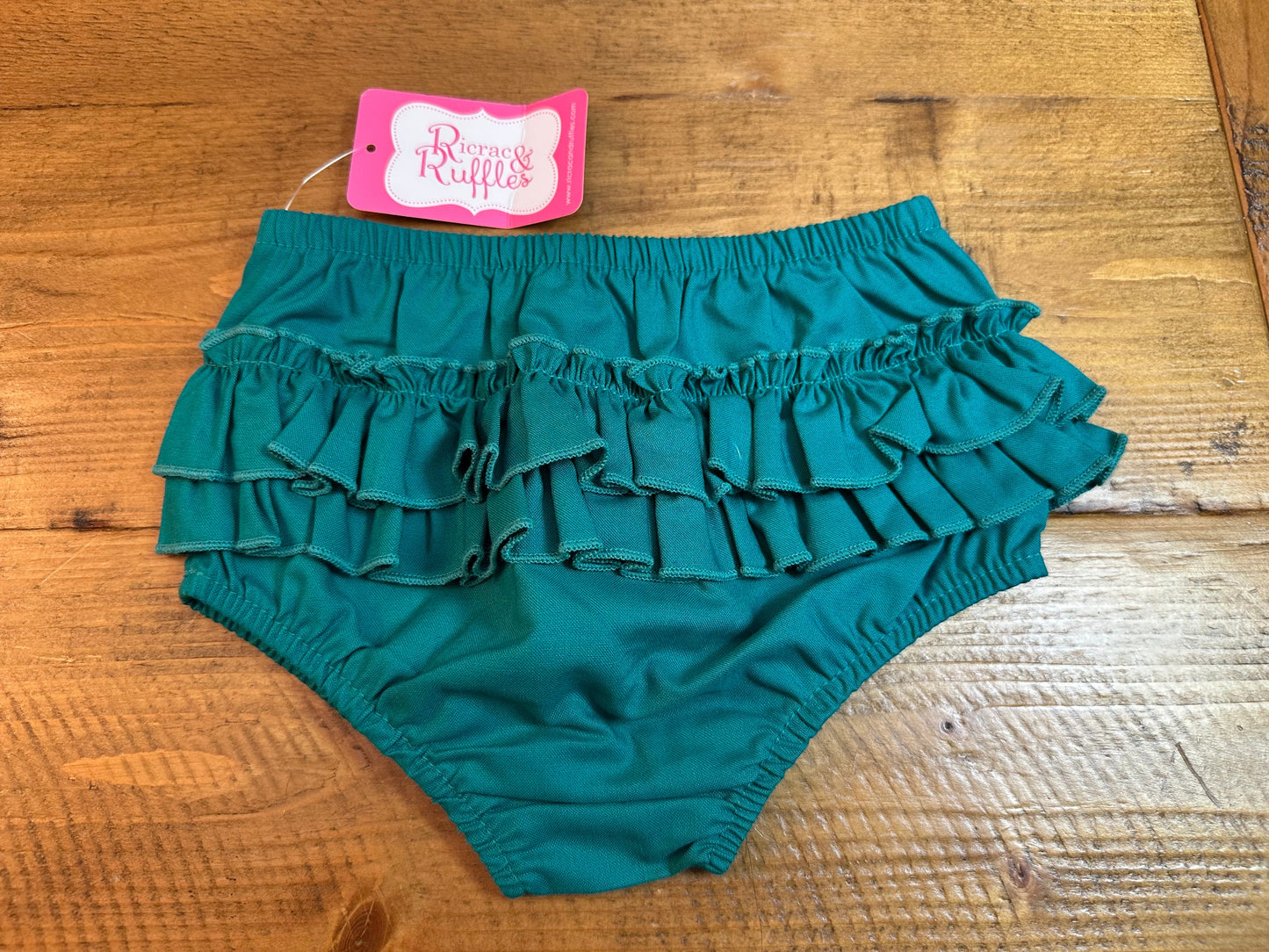 #88 6/9 M diaper cover Ricrac and ruffles NWT