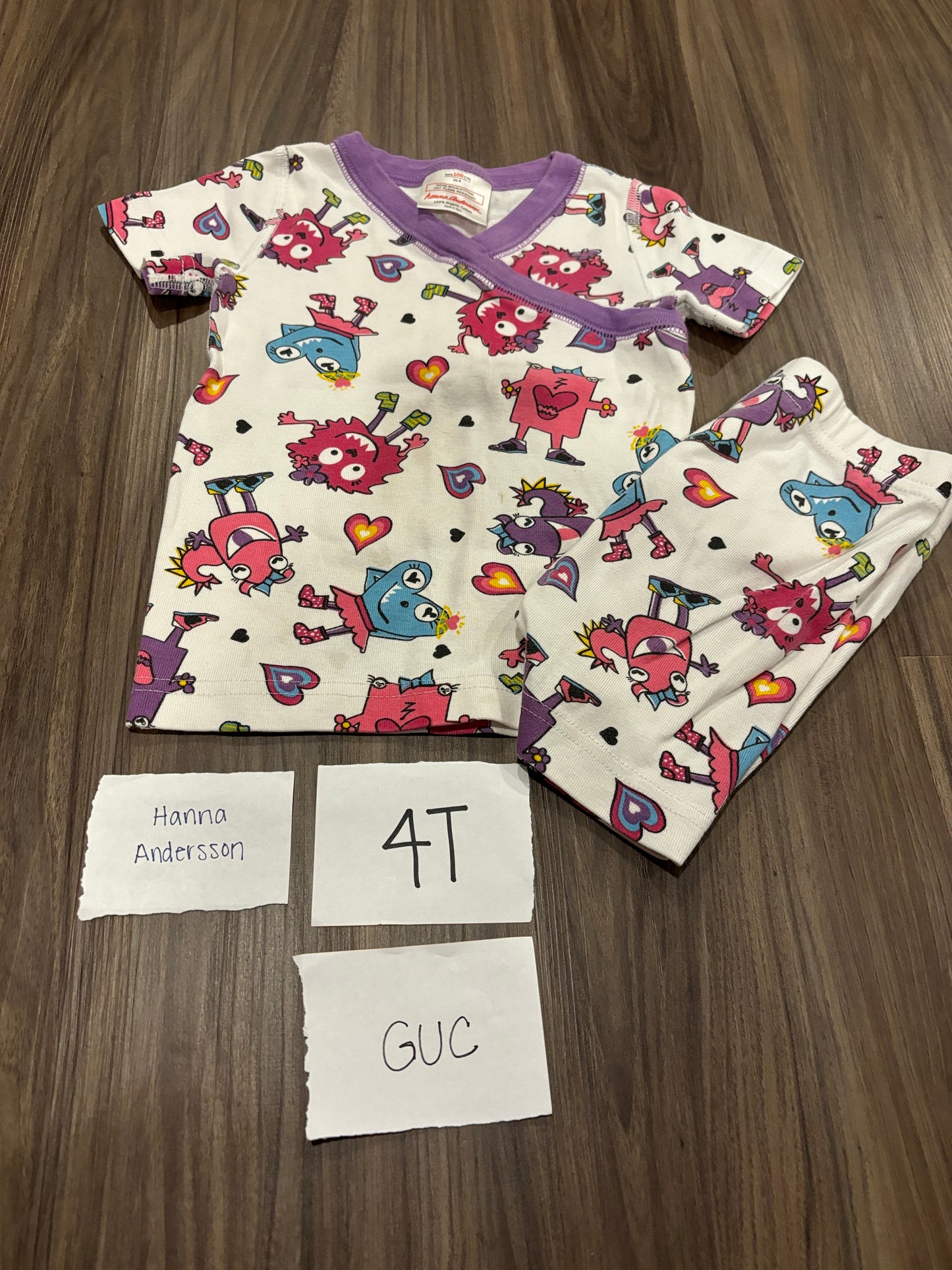 #138 -4T - GUC Hanna Andersson - Monster PJs - PU 45236