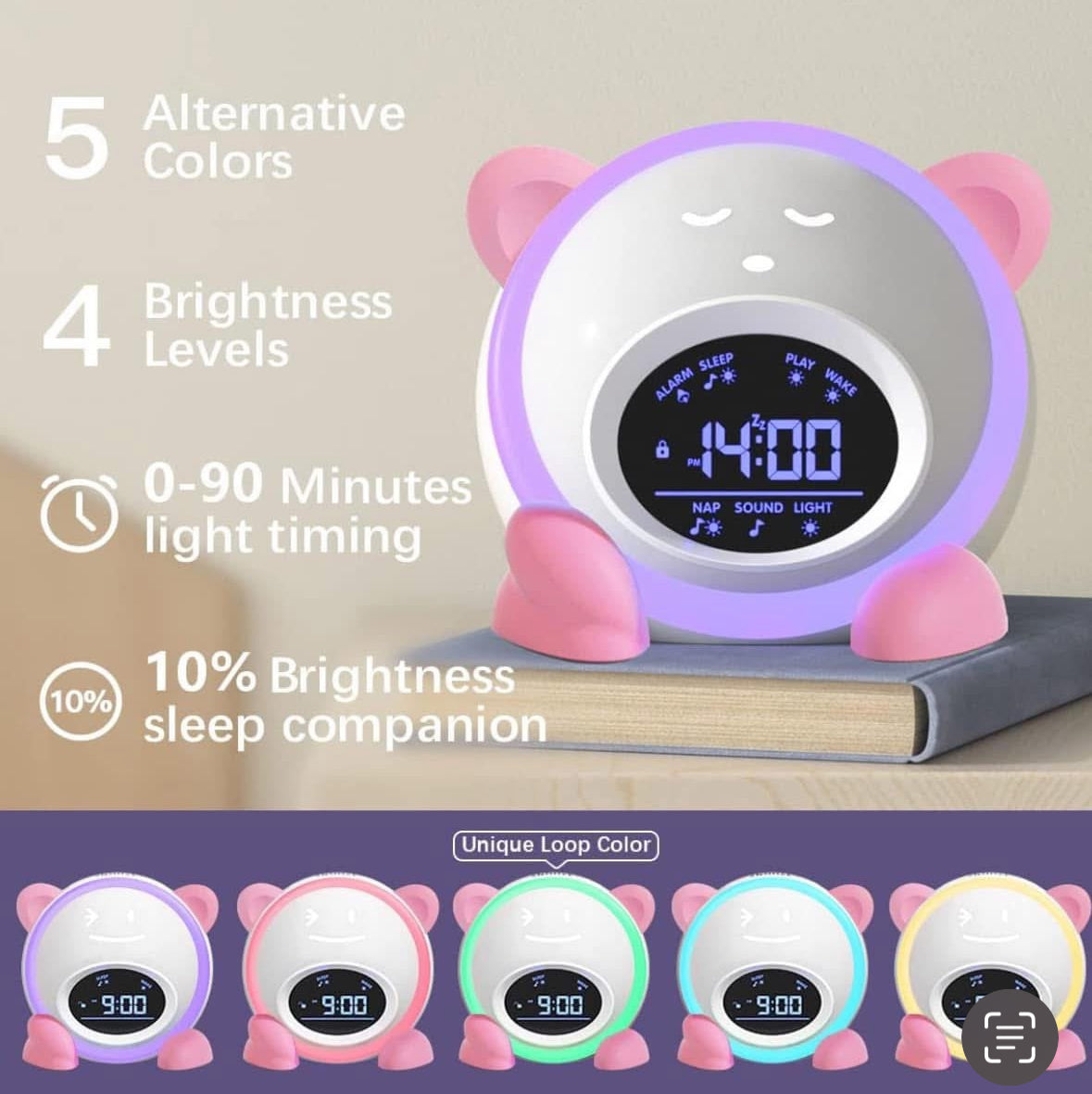 Seller #140 OK to wake clock *Pink*