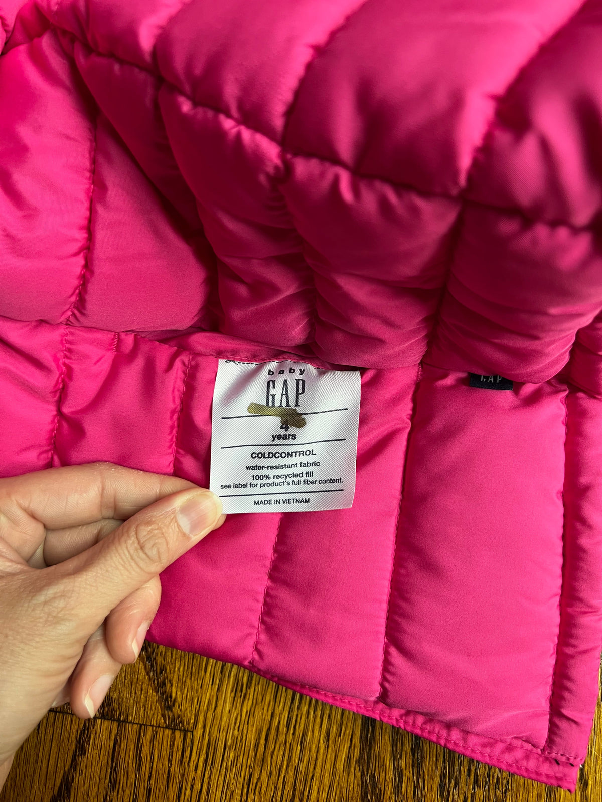 Seller #115 - Baby Gap Girls 4 Rainbow Polka Dots / Pink Reversible Puffer Coat, VGUC