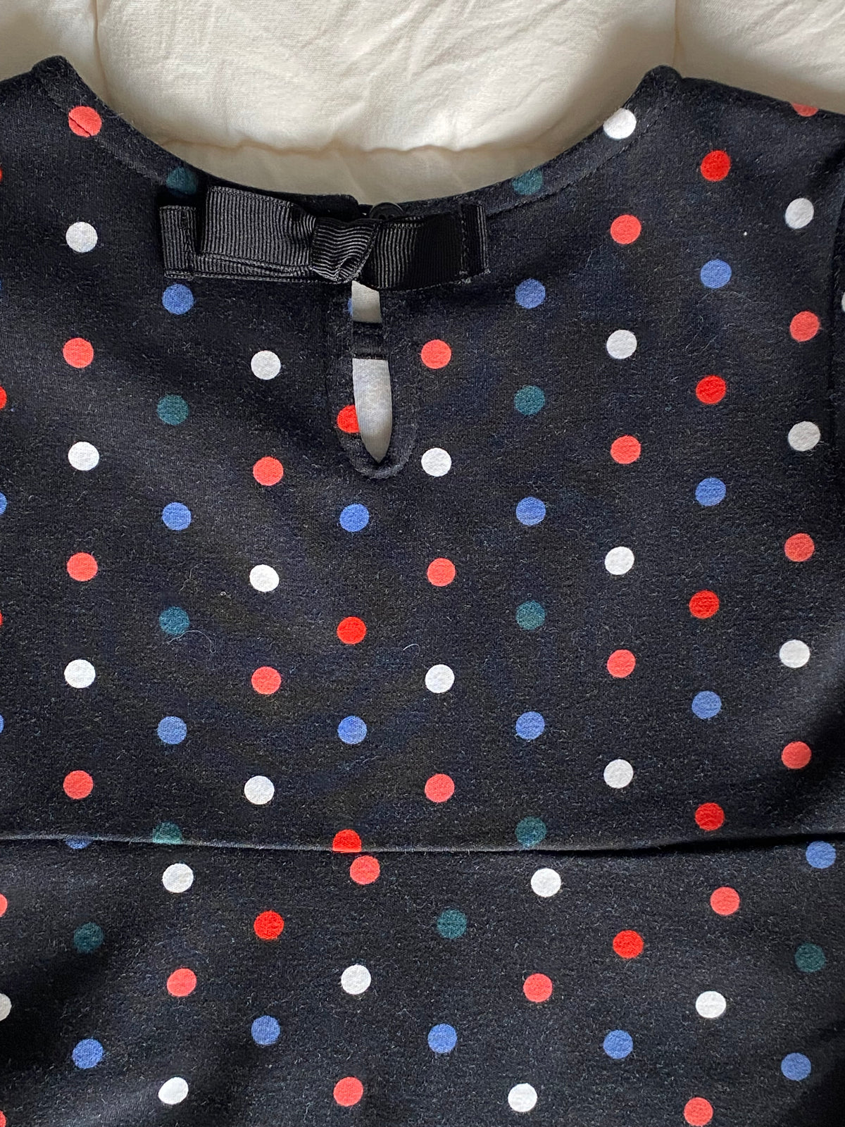 #59 black polka dot dress 2t