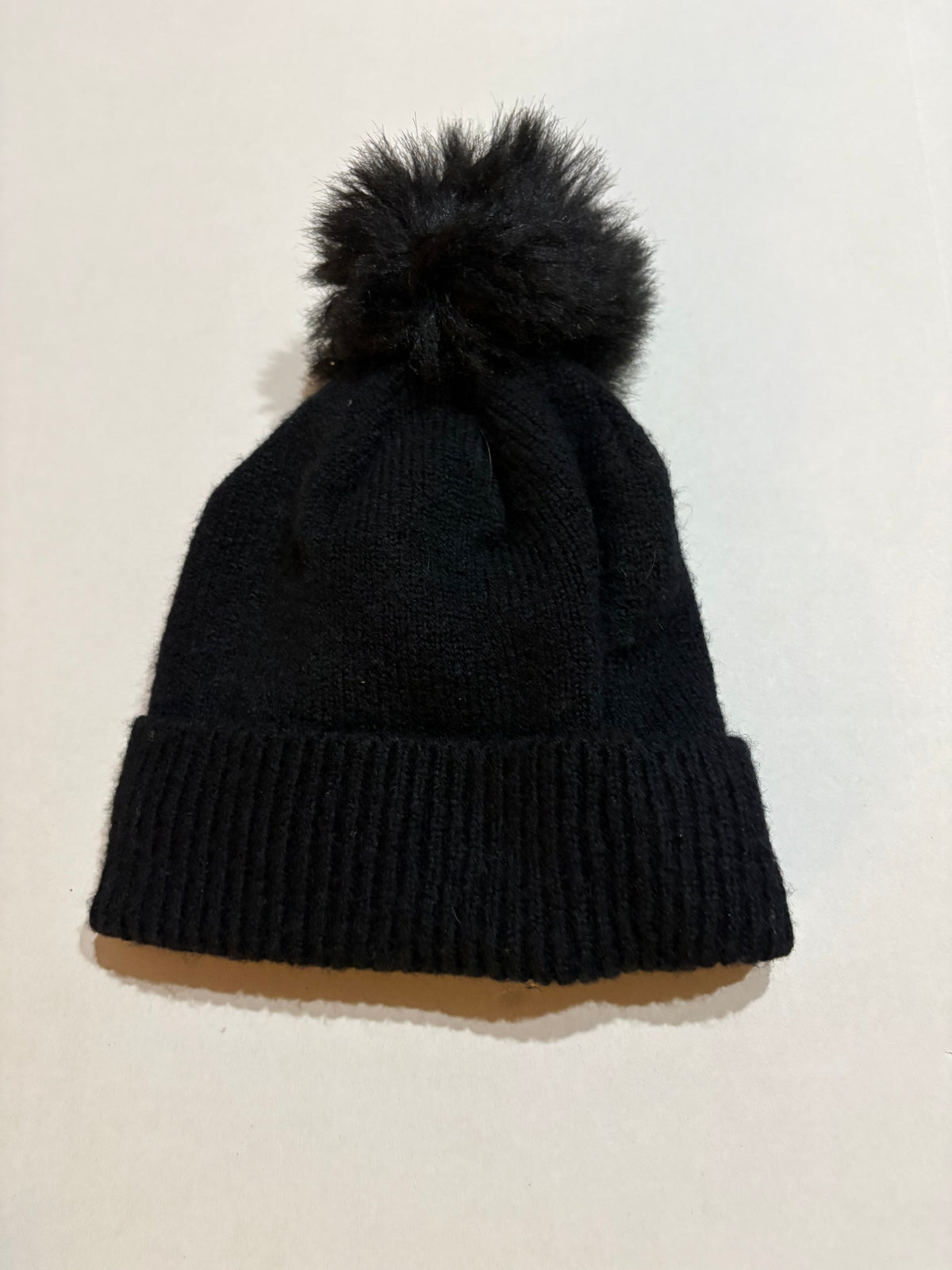 #25 Girls 2T-5T Cat and Jack black winter hat with Pom Pom
