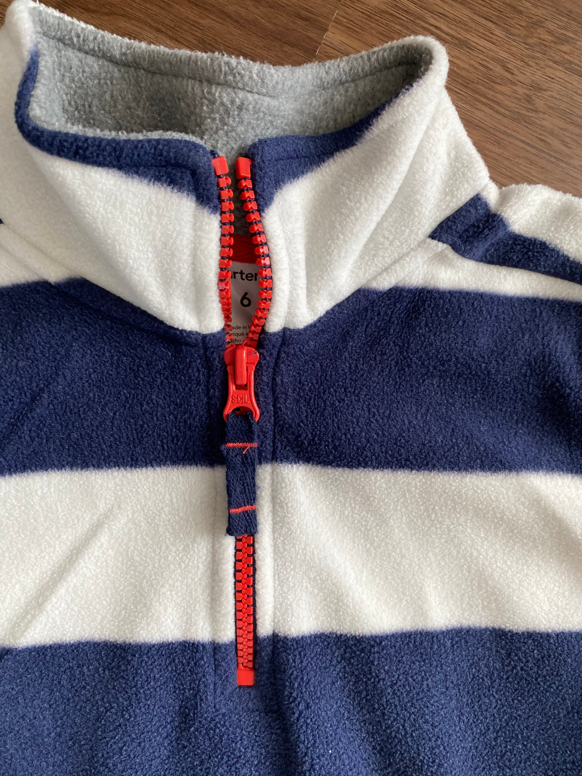 #59 Carter’s boys 6 fleece 1/4 zip sweatshirt