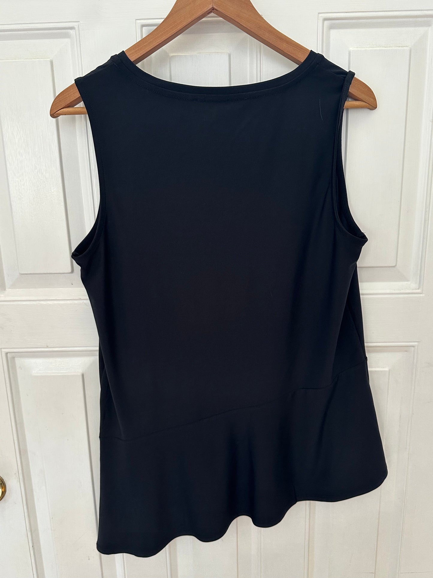 #133 Halston Black Sz XS Assymetrical Top $198