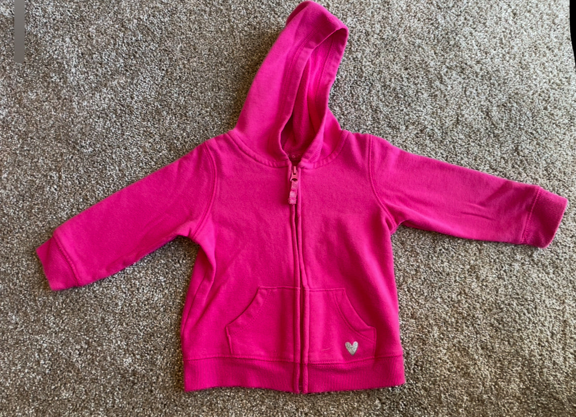 Seller 129- Girls 12 month Jumping Beans zip up hoodie