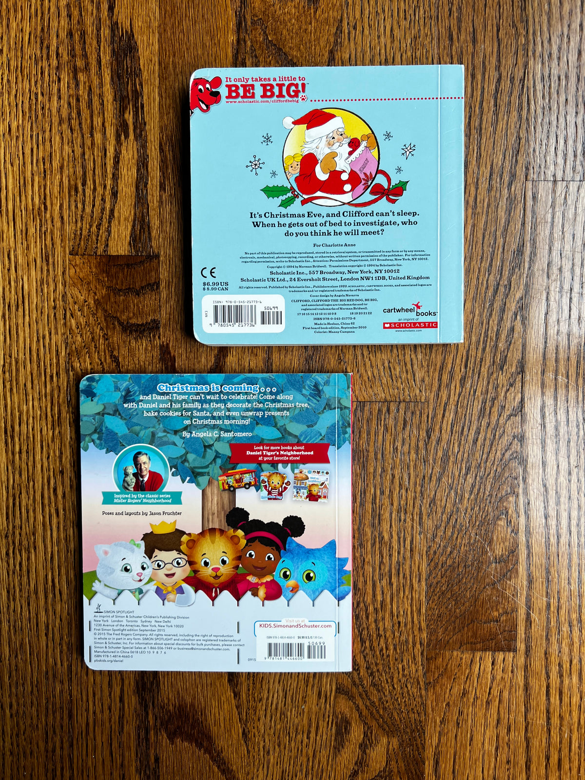 Seller #115 - “Clifford’s First Christmas” + “Merry Christmas, Daniel Tiger!” Board Books, VGUC