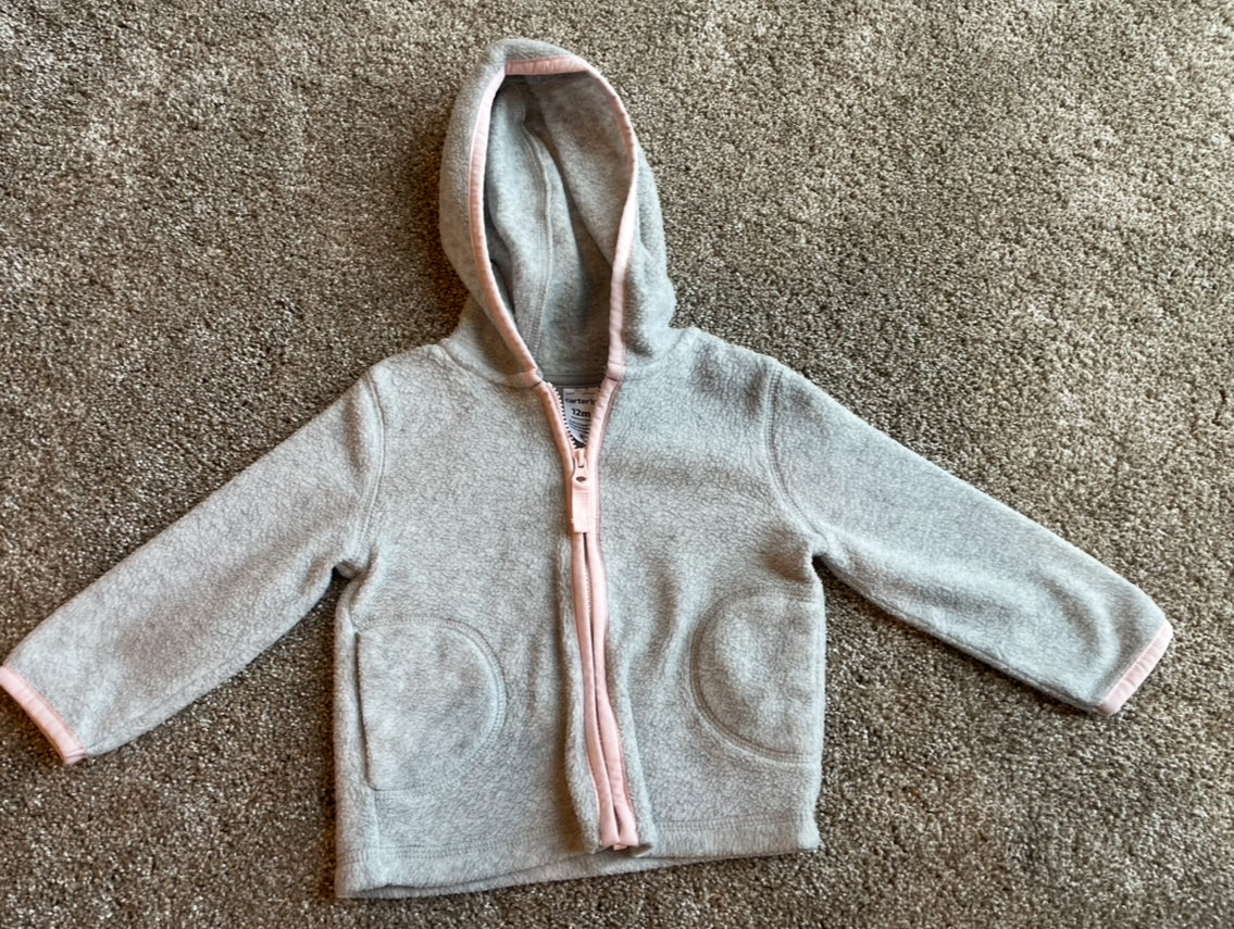 Seller 129- girls 12 month Carter’s fleece zip up