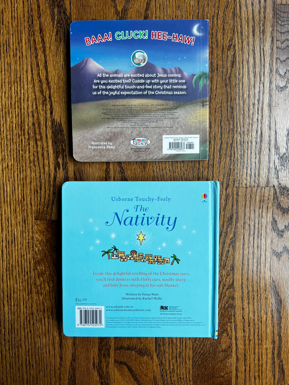 Seller #115 - Two Touch & Feel Nativity Books, VGUC