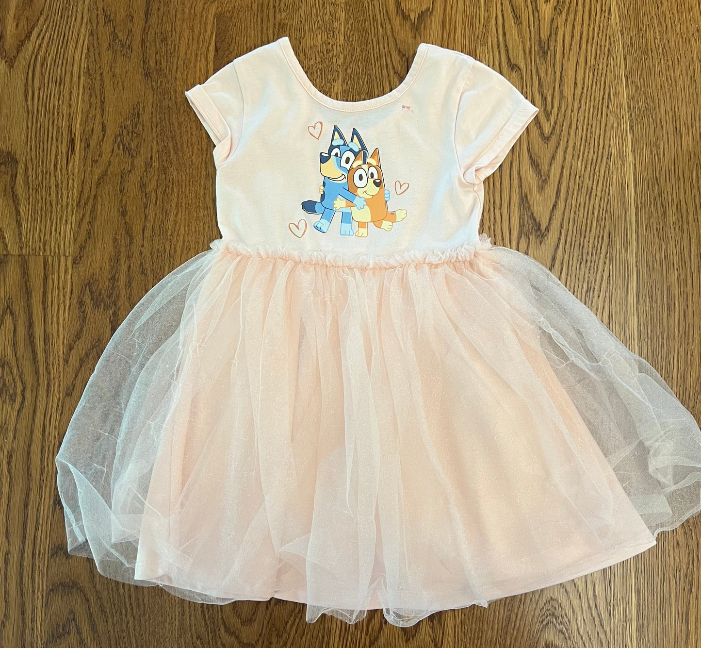 #33 Girls 4T Bluey Short Sleeve Dress with Tool Skirt