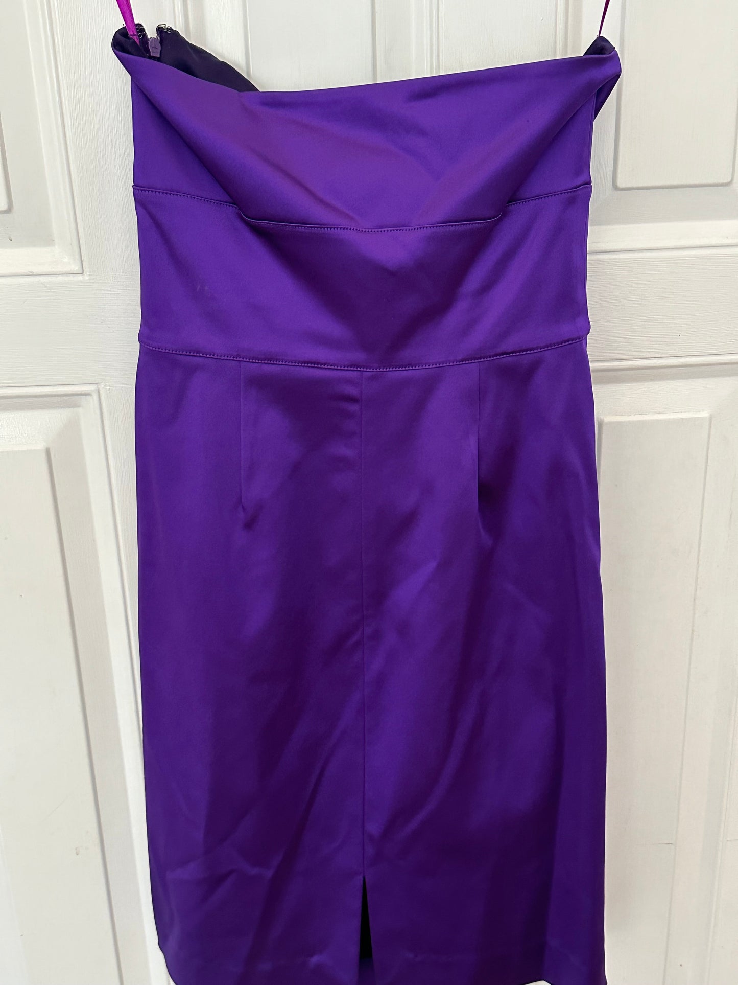 #133 DVF Diane von Furstenberg Sz 4 Purple Dress with Pockets $398